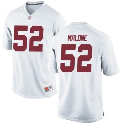 Men's Alabama Crimson Tide #52 Preston Malone White Replica NCAA College Football Jersey 2403RSKT4